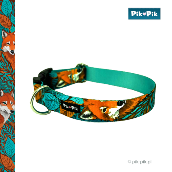 Sött set halsband och koppel med rävmotiv - Bild 2